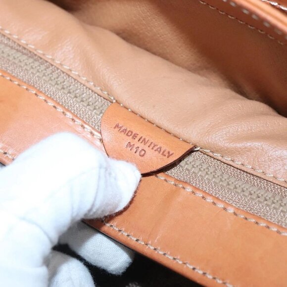 CELINE Macadam Canvas Hand Bag PVC Leather Brown Gold Auth 121702 - Picture 12 of 16